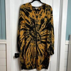 Earthbound Trading Co. Tie-Dye Long Sleeve 100% Viscose‎ Shirt. Size XL